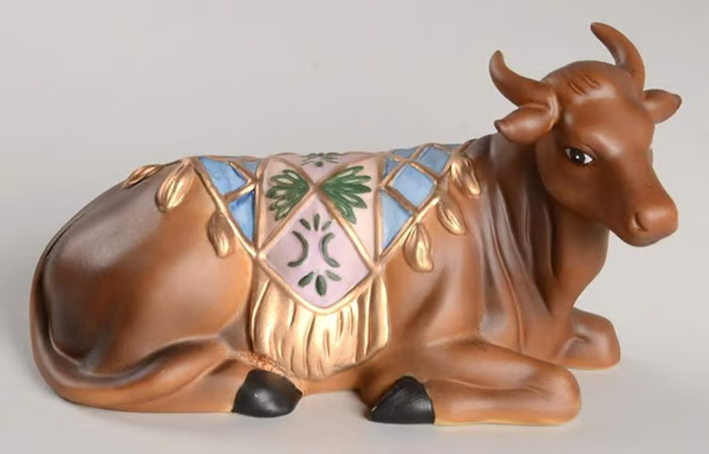 Seated Bull 2002 Thomas Kinkade Nativity Collection by HAWTHORNE VILLAGE Retired